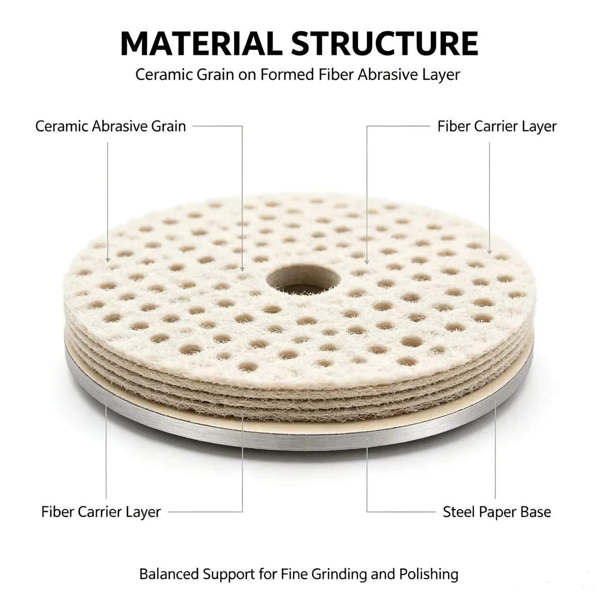 Ceramic Particle Precision-Molded Fiber Abrasive Roll (60#-3000#) - view 3