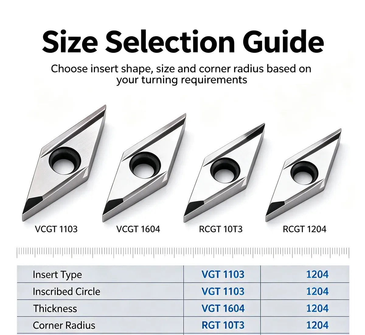 PCD Diamond Rhombus CNC Turning Insert (APKT / SEHT / VCGW Series) - view 6