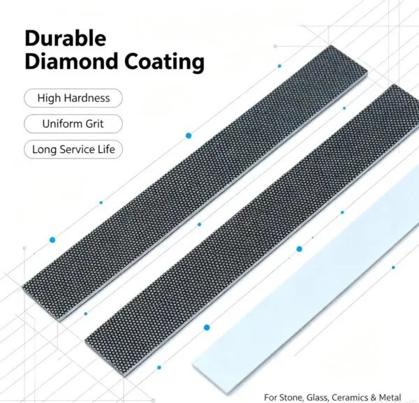 Diamond Coated Stainless Steel Abrasive Disc 1 mm Flexible Finishing Strip (100/200 mm)