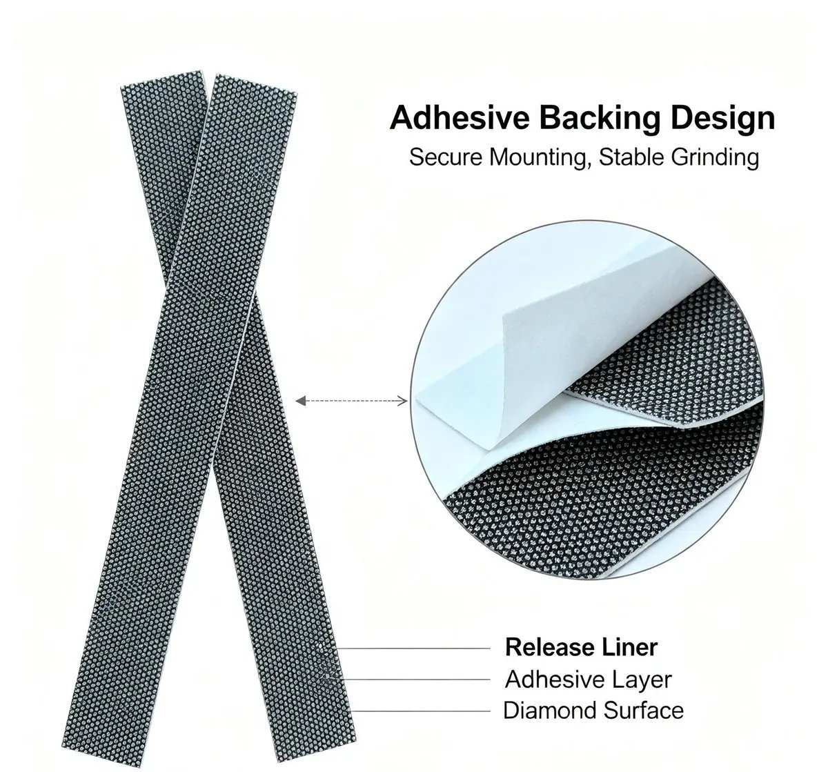 Diamond Coated Stainless Steel Abrasive Disc 1 mm Flexible Finishing Strip (100/200 mm) - view 3
