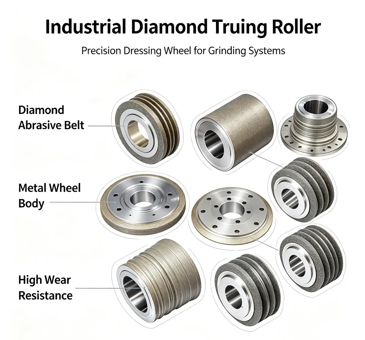 Round Diamond Dressing Wheel H Hardness Ultra-Fine for Automotive Dressing