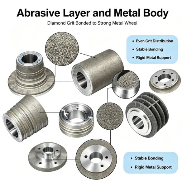 Round Diamond Dressing Wheel H Hardness Ultra-Fine for Automotive Dressing