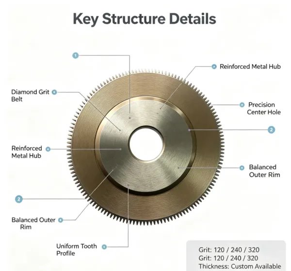 Metal Bonded Diamond Dressing Wheel High Precision (60#-3000#)
