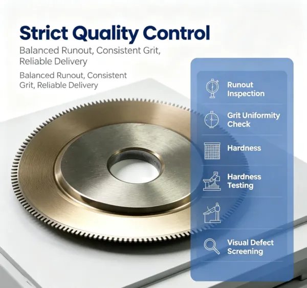 Metal Bonded Diamond Dressing Wheel High Precision (60#-3000#)