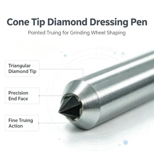 Diamond Dressing Tool for CNC Lathe Grinding Wheel (PVD/CVD, 90-95 HRC)