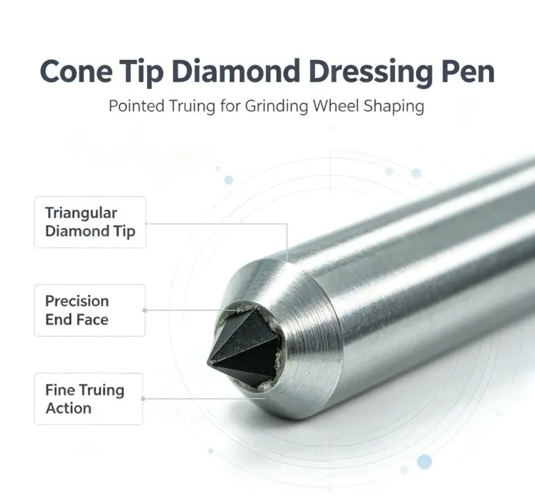 Diamond Dressing Tool for CNC Lathe Grinding Wheel (PVD/CVD, 90-95 HRC)