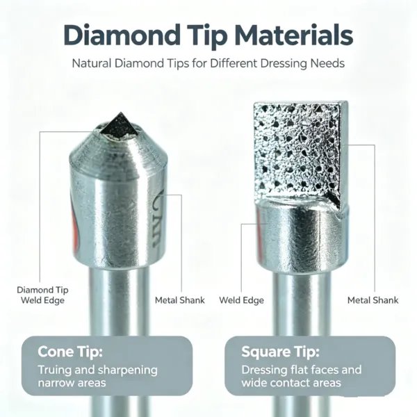 Diamond Dressing Tool for CNC Lathe Grinding Wheel (PVD/CVD, 90-95 HRC)