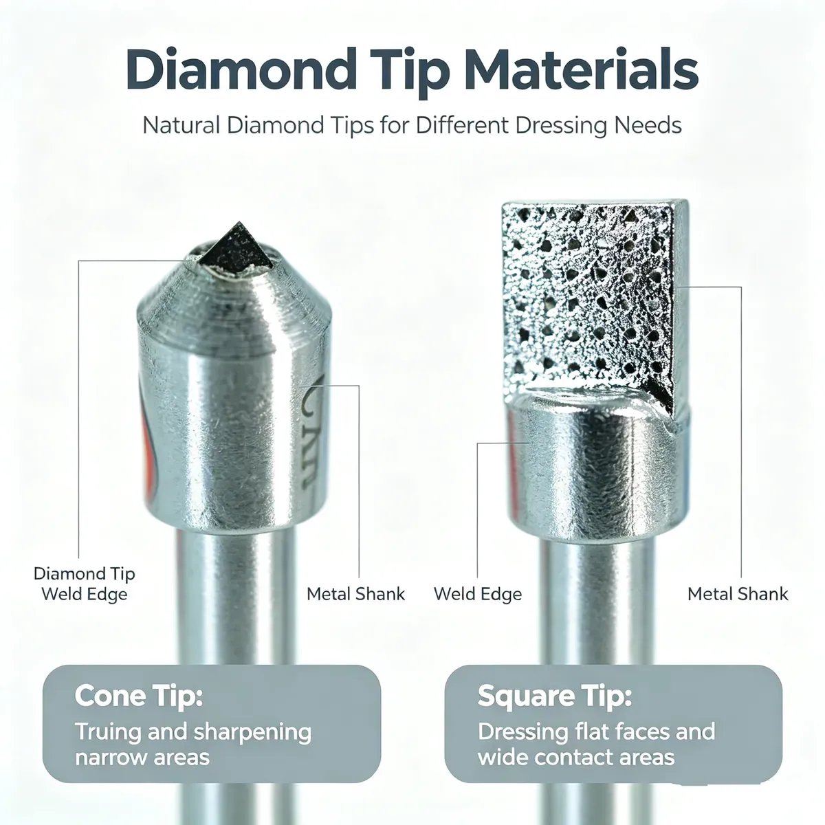 Diamond Dressing Tool for CNC Lathe Grinding Wheel (PVD/CVD, 90-95 HRC) - view 3