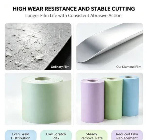Diamond Polishing Film for Fiber Optic Connector (30/15/9/3/1 um)