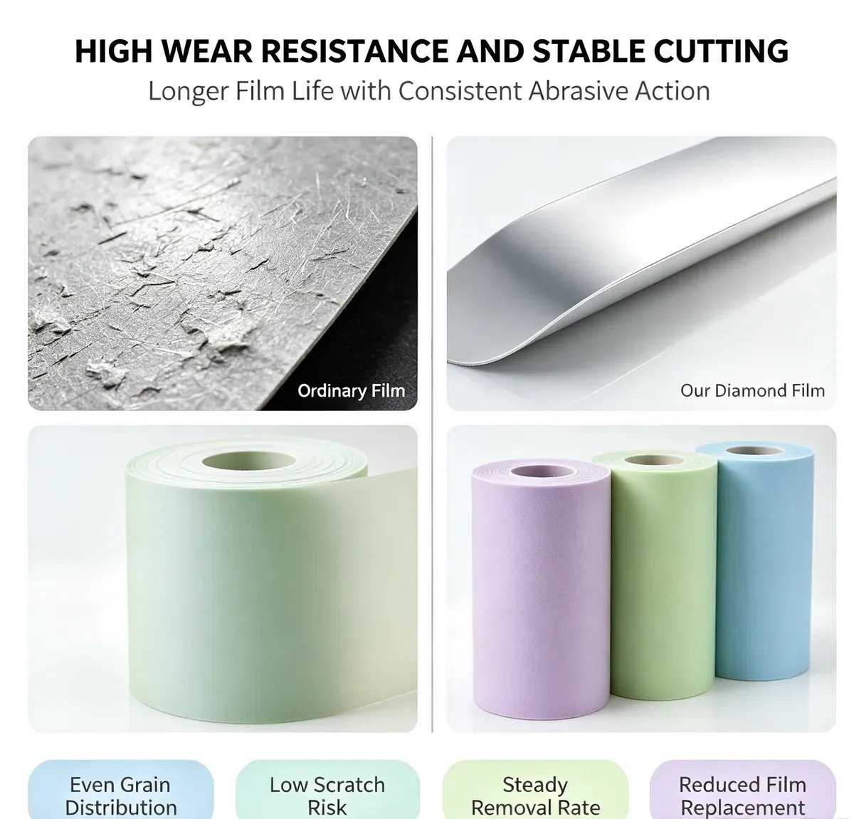 Diamond Polishing Film for Fiber Optic Connector (30/15/9/3/1 um) - view 4