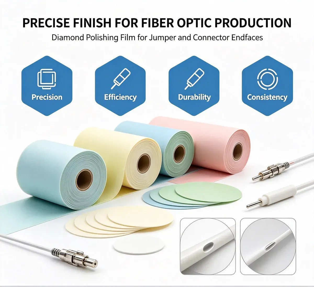Diamond Polishing Film for Fiber Optic Connector (30/15/9/3/1 um) - view 8