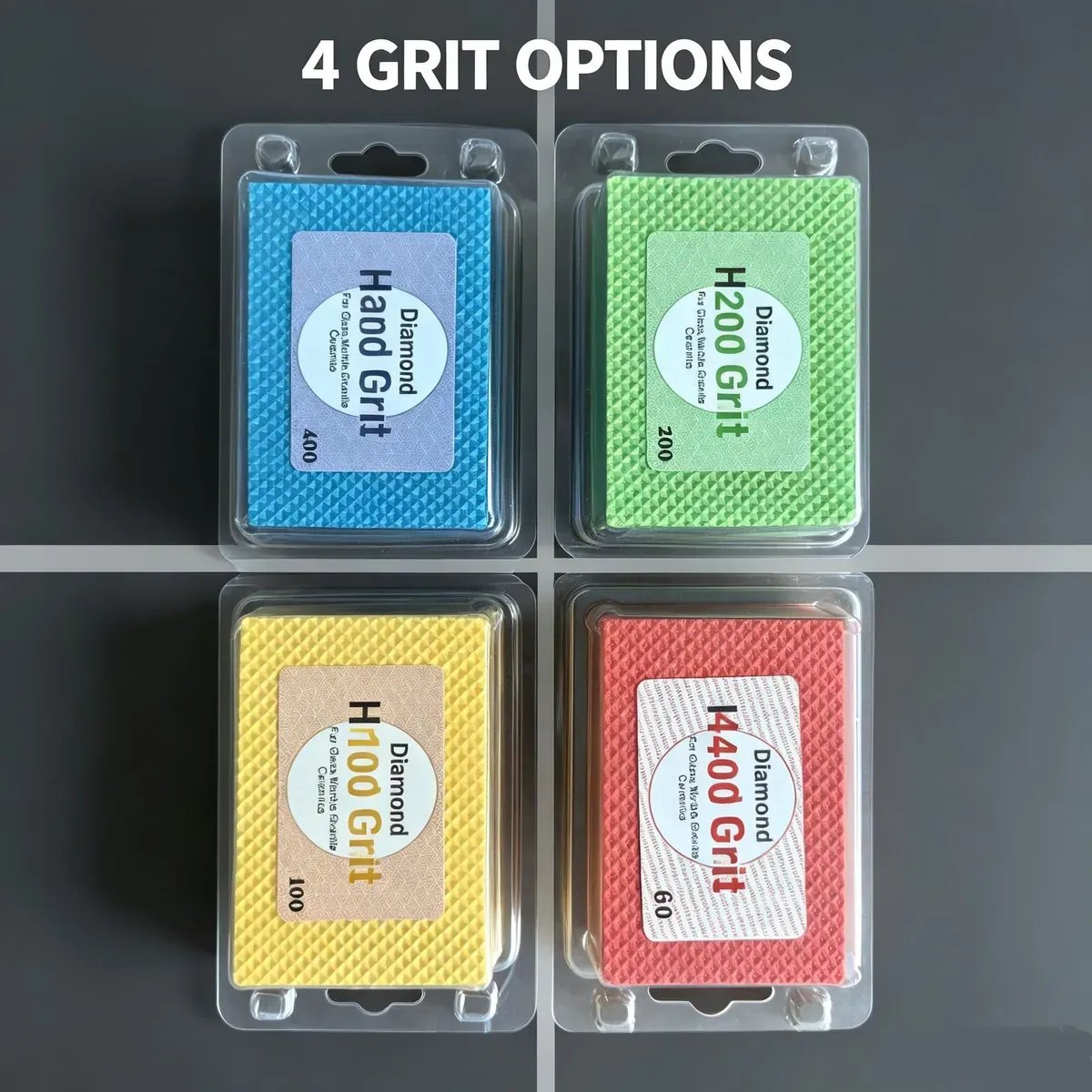 Square Diamond Hand Polishing Block (4-Piece Set)