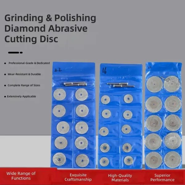 金刚石打磨套装7 Electroplated Diamond Mini Cutting and Grinding Disc Set (10 pcs, 16-30 mm)