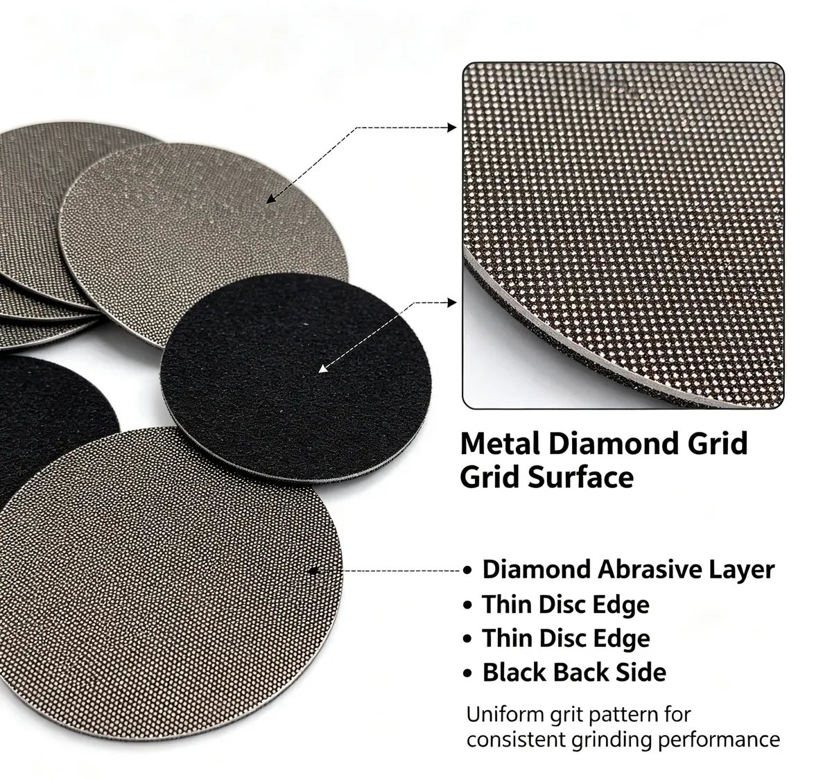 Flexible Diamond Wet Polishing Disc 4/5/6 inch for Metal Buffing (60#-3000#) - view 1