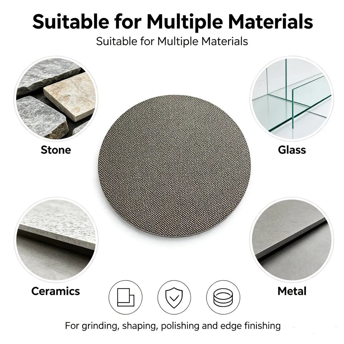 Flexible Diamond Wet Polishing Disc 4/5/6 inch for Metal Buffing (60#-3000#) - view 4