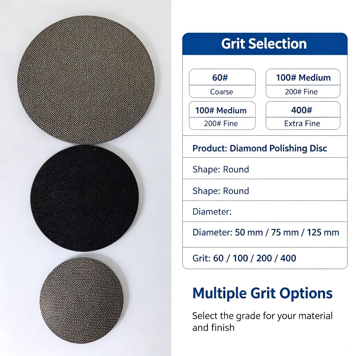 Flexible Diamond Wet Polishing Disc 4/5/6 inch for Metal Buffing (60#-3000#) - view 5