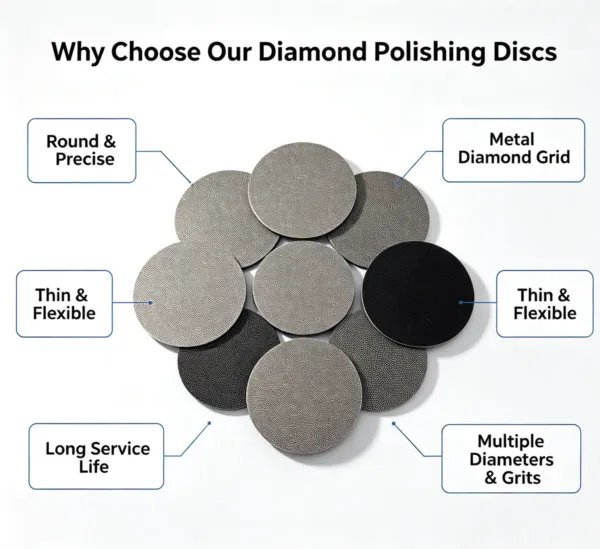 Flexible Diamond Wet Polishing Disc 4/5/6 inch for Metal Buffing (60#-3000#)