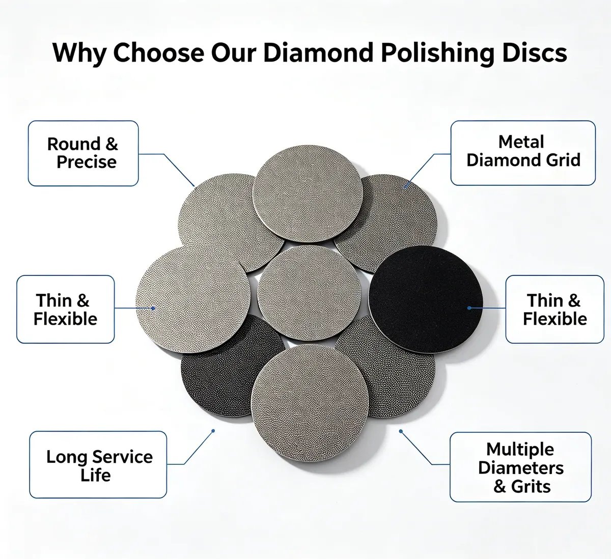 Flexible Diamond Wet Polishing Disc 4/5/6 inch for Metal Buffing (60#-3000#) - view 7