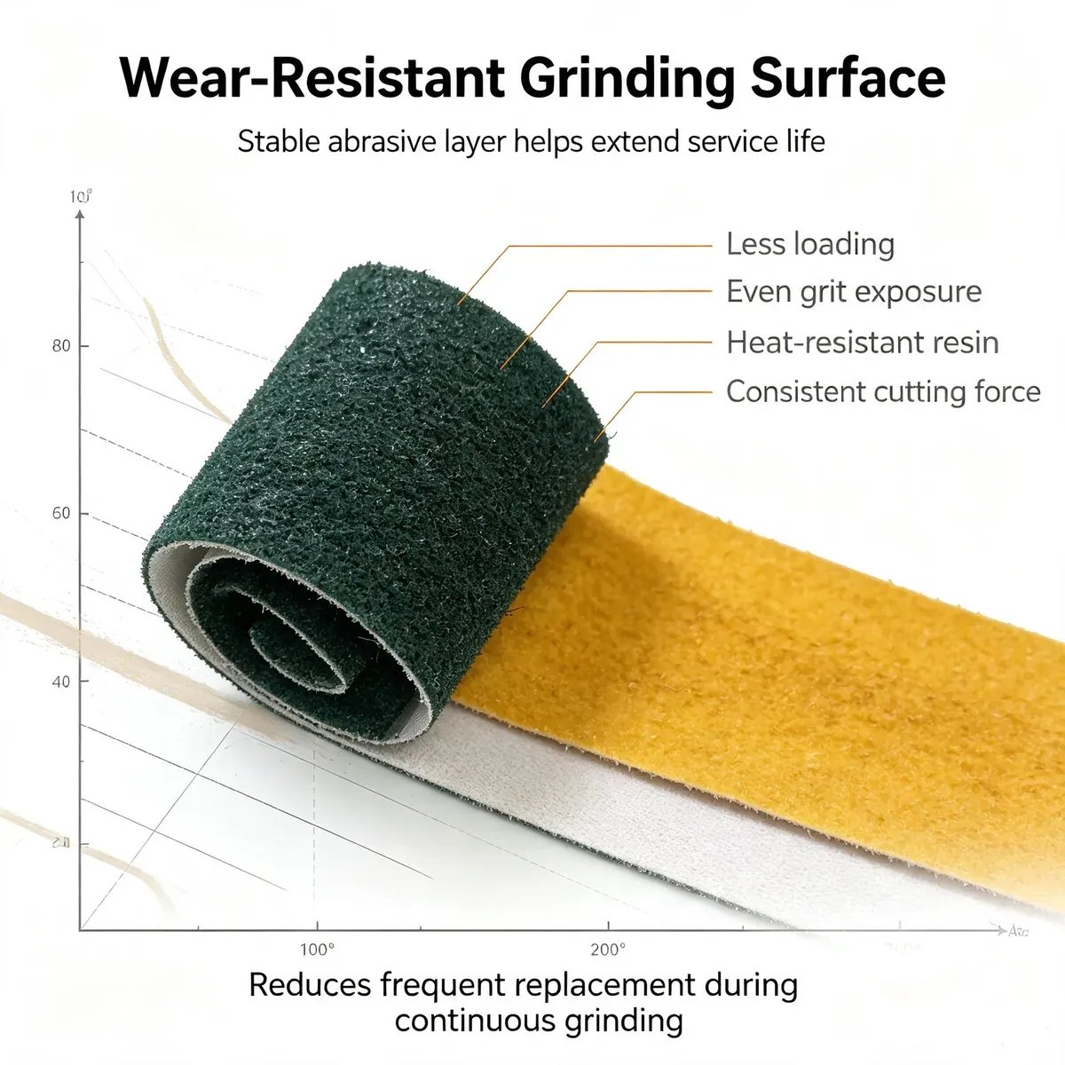 Square Resin Diamond Abrasive Grinding Belt - Product shot 3