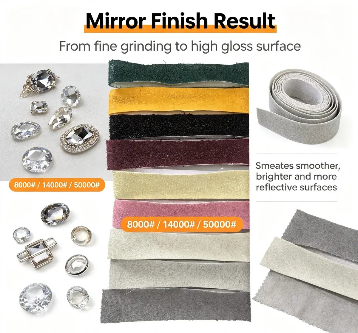 Square Resin Diamond Abrasive Grinding Belt - Product shot 5
