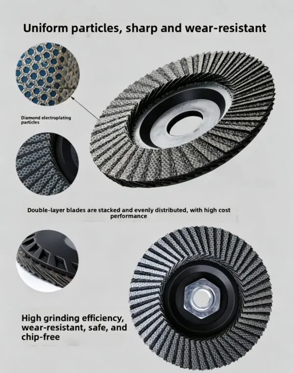 4.5" Silicon Carbide Flap Disc with Electroplated Diamond (100-125 mm)