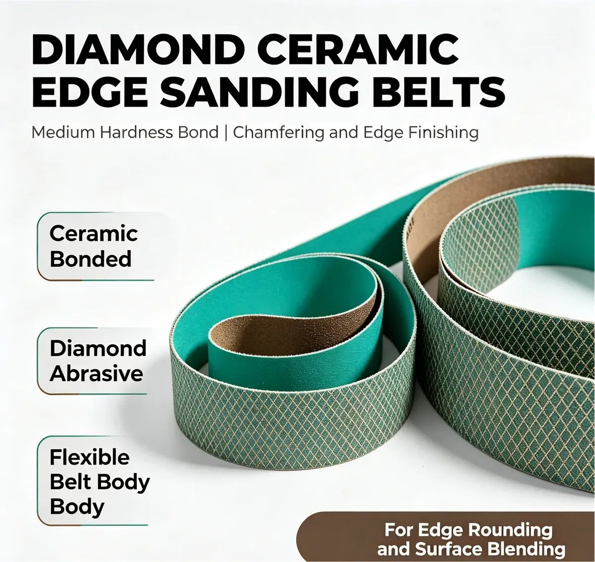 Diamond Buki Ceramic Bonded Polishing Tape for Steel Chamfering (60#-50000#) - view 1