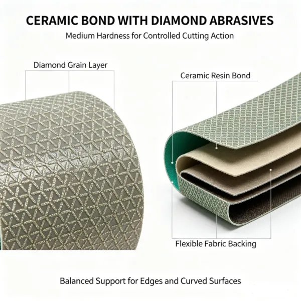 Diamond Buki Ceramic Bonded Polishing Tape for Steel Chamfering (60#-50000#)