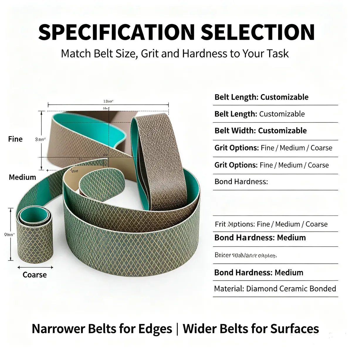 Diamond Buki Ceramic Bonded Polishing Tape for Steel Chamfering (60#-50000#) - view 6
