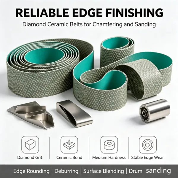 Diamond Buki Ceramic Bonded Polishing Tape for Steel Chamfering (60#-50000#)