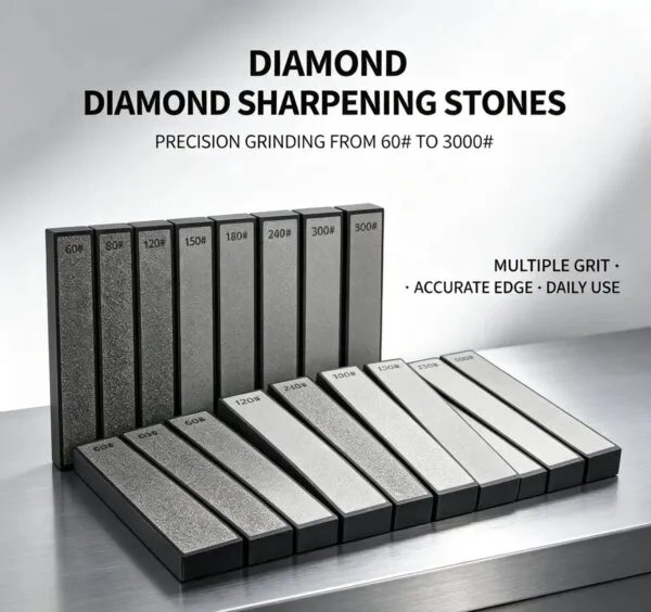 金刚石磨刀石4 Diamond Multi-Grain Sharpening Stone 160 x 22 x 7 mm (80-3000 PPI)
