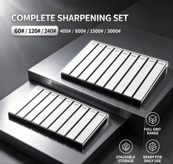 金刚石磨刀石7 Diamond Multi-Grain Sharpening Stone 160 x 22 x 7 mm (80-3000 PPI)