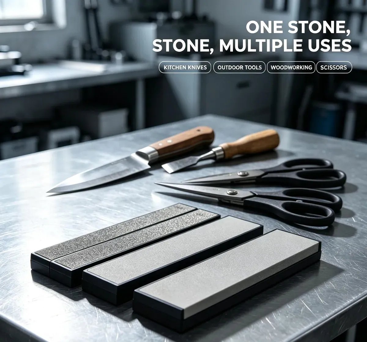 Diamond Multi-Grain Sharpening Stone 160 x 22 x 7 mm (80-3000 PPI) - view 6