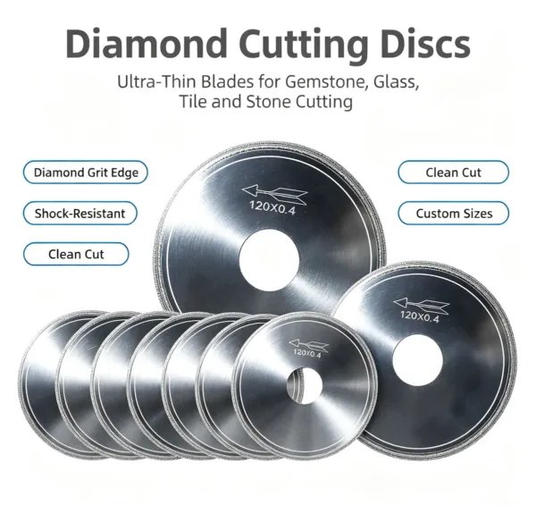Ultra-Thin Diamond Saw Blade 0.1-0.6 mm for Gem, Jade and Semiconductor