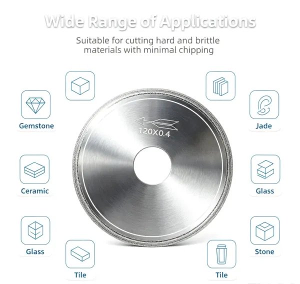 Ultra-Thin Diamond Saw Blade 0.1-0.6 mm for Gem, Jade and Semiconductor