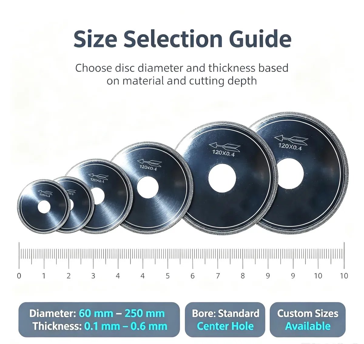 Ultra-Thin Diamond Saw Blade 0.1-0.6 mm for Gem, Jade and Semiconductor - view 7