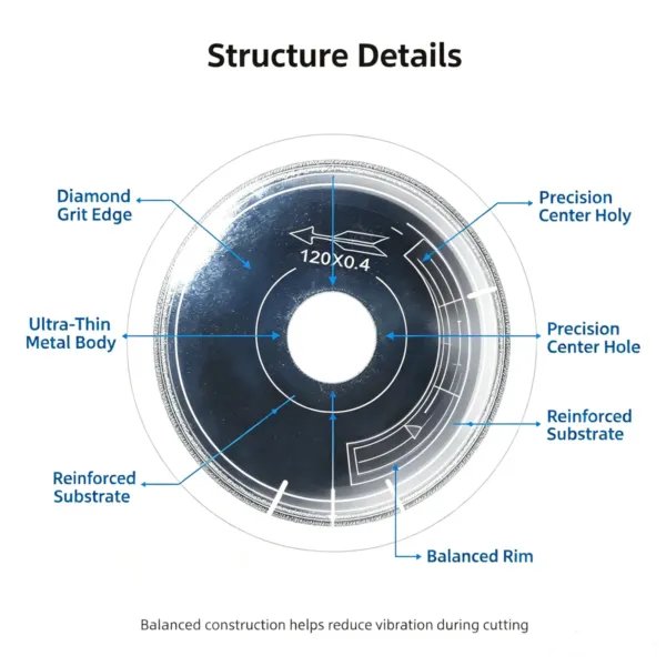 Ultra-Thin Diamond Saw Blade 0.1-0.6 mm for Gem, Jade and Semiconductor