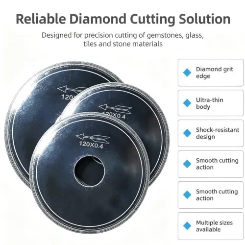 金刚石磨锯片9 Ultra-Thin Diamond Saw Blade 0.1-0.6 mm for Gem, Jade and Semiconductor