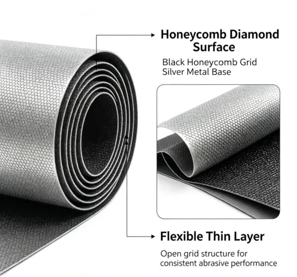 Diamond CBN Electroplated Bond Sanding Paper Roll 1 mm for Stainless Steel and Glass