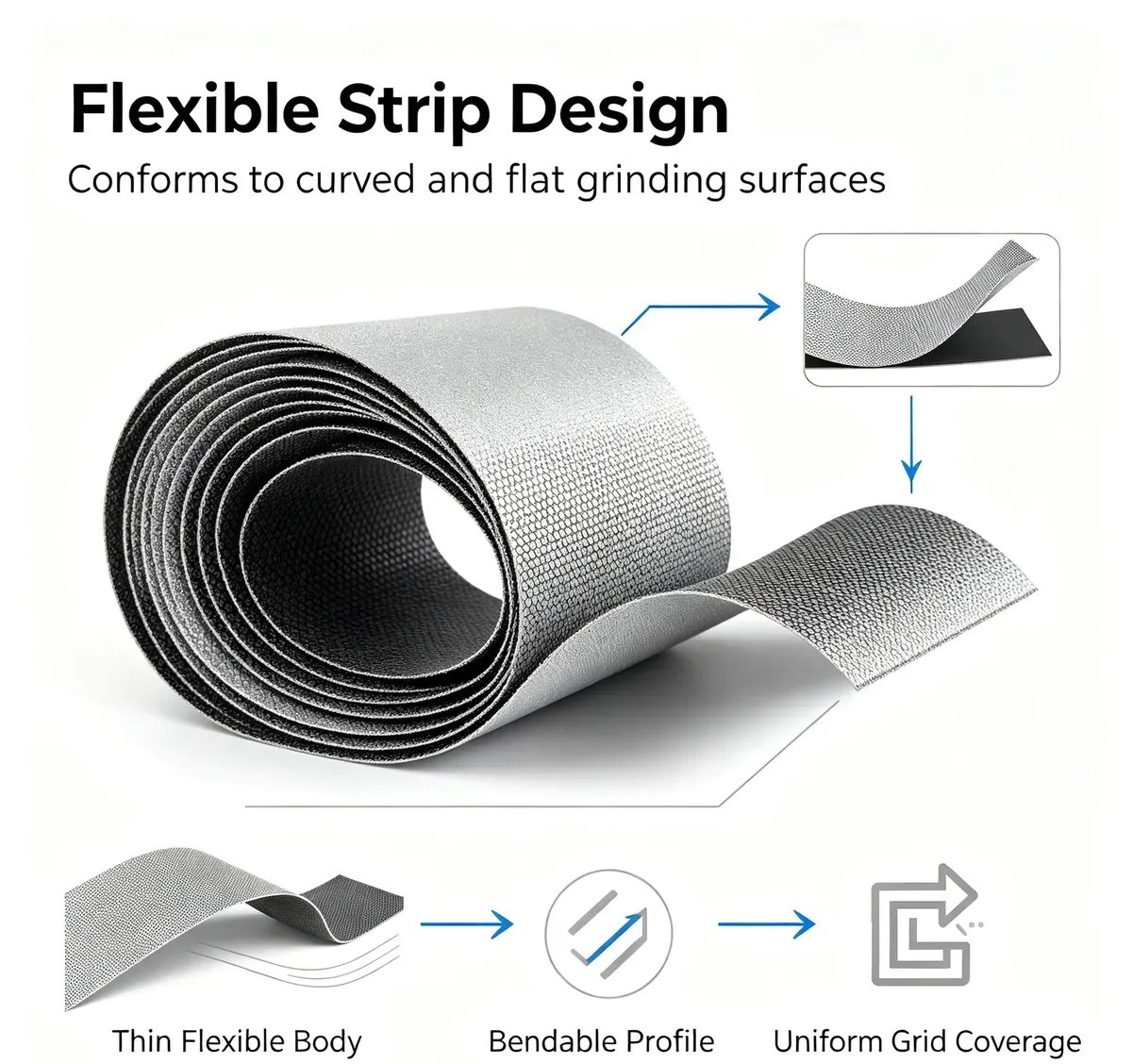 Diamond CBN Electroplated Bond Sanding Paper Roll 1 mm for Stainless Steel and Glass - view 4