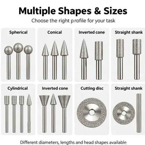 Diamond Nail Drill Bit Set for Glass and Ceramic Cutting (2-19 mm)