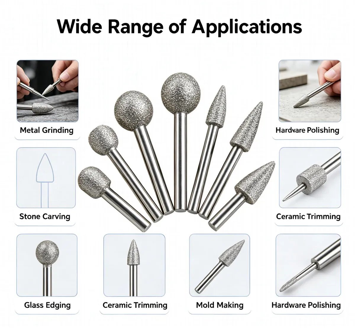Diamond Nail Drill Bit Set for Glass and Ceramic Cutting (2-19 mm) - view 2