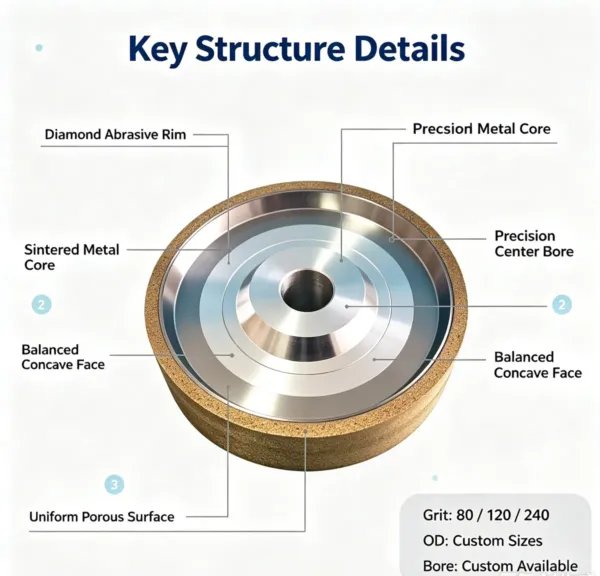 Metal Bonded Sintered Diamond Dressing Roller for Aircraft Blades