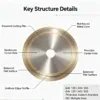 Outer Ring Type Metal Bonded Diamond Cutting Disc 3.0 mm