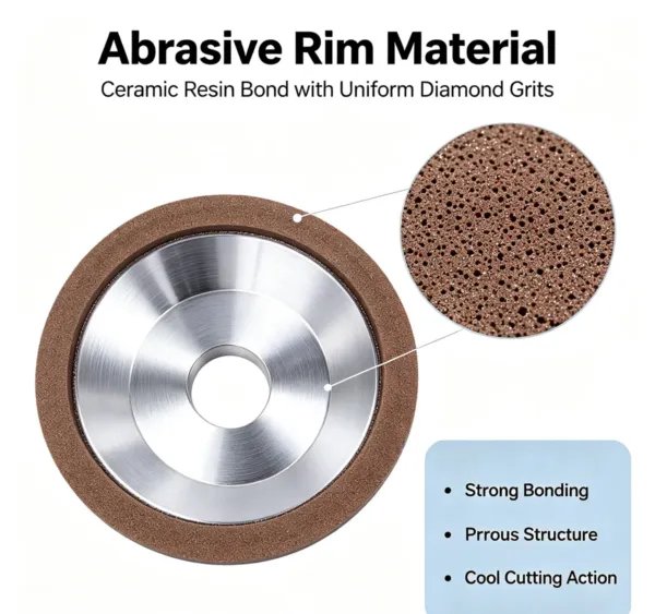 陶瓷树脂结合剂金刚石砂轮2 Ceramic and Resin Bond Diamond Grinding Wheel High Precision (60#-3000#)