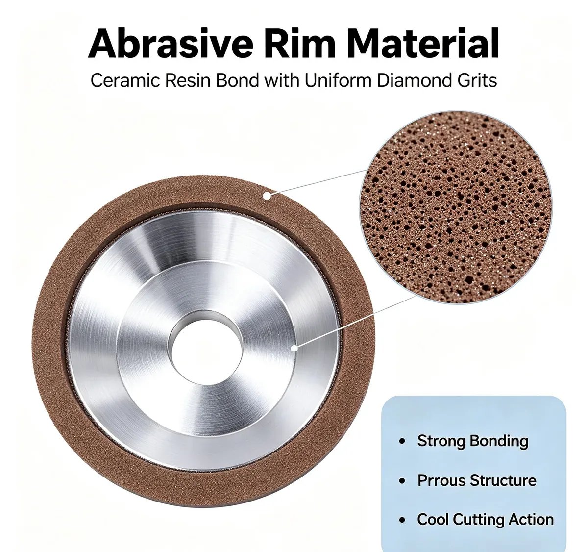 Ceramic and Resin Bond Diamond Grinding Wheel High Precision (60#-3000#) - view 2