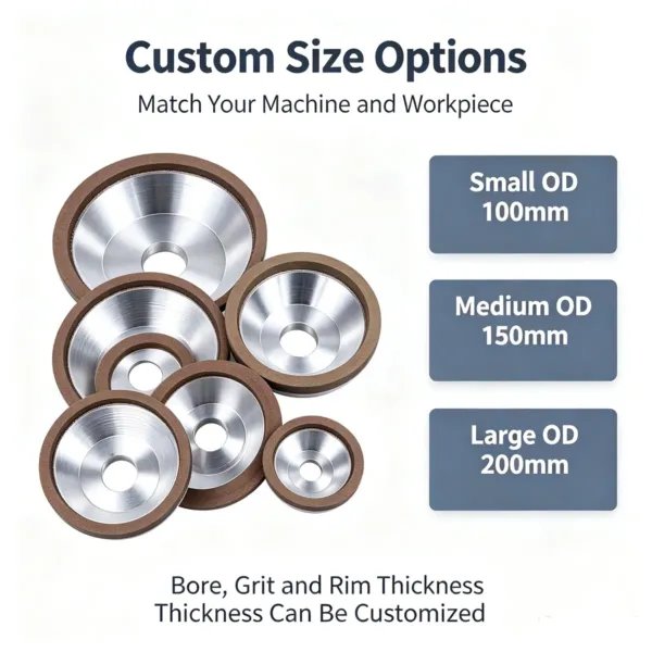 陶瓷树脂结合剂金刚石砂轮6 Ceramic and Resin Bond Diamond Grinding Wheel High Precision (60#-3000#)