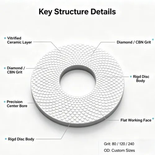 Ceramic Bonded Diamond CBN Grinding Disc for Deburring and Gem Cutting