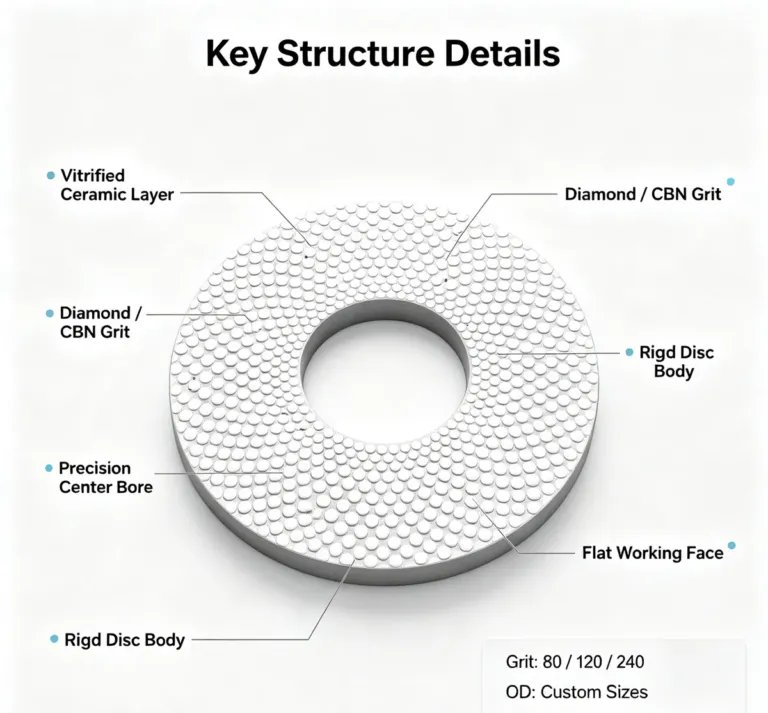 Ceramic Bonded Diamond CBN Grinding Disc for Deburring and Gem Cutting