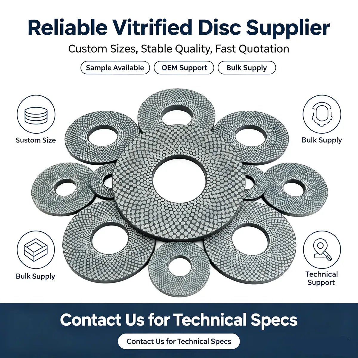 Ceramic Bonded Diamond CBN Grinding Disc for Deburring and Gem Cutting - view 7